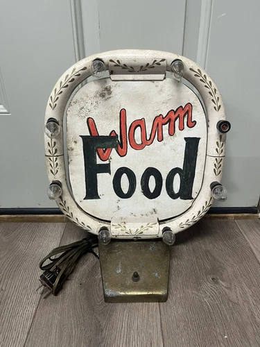 Vintage Warm Food Lighted Sign