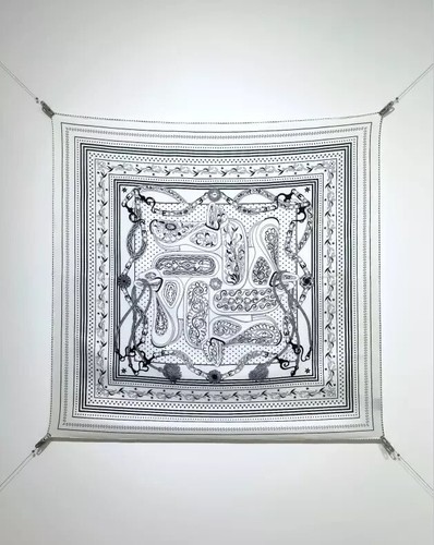 Hermes Square Scarf Amazon Celebration double-sided same color twill silk %100 .