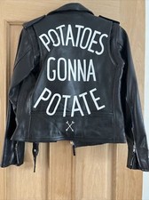 Laurie Lee Potatoes Gonna Potate Leather Jacket S Rrp £600