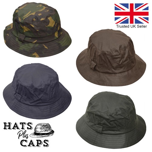 British Waxed Cotton Bush Hat Wax Rain 