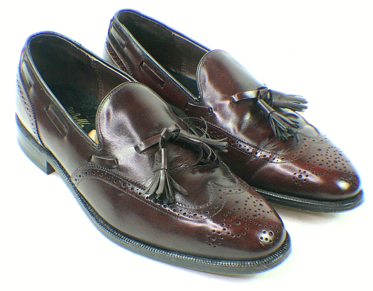 Johnston & Murphy Mens Loafers Shoes Brown Tasseled Slip-On Wingtip USA 8.5 D Men main image 2