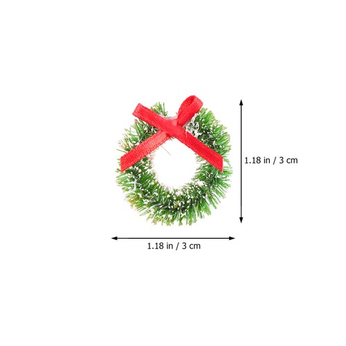 90 Pcs Miniature Wreath Small Christmas Wreath Christmas Hanging Wreath - Picture 3 of 12