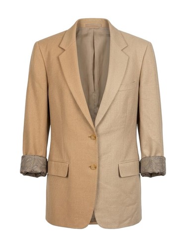 Vintage Oversized Boyfriend Blazer Hong Kong Camel Wool Professor Academia XL