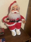 Vtg Rushton Coca-Cola Santa Claus Doll White Boots Plush Rubber Face 1950s