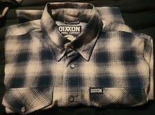 Dixxon Flannel The Midway Pearl Snap Shirt Blue White Plaid Mens S