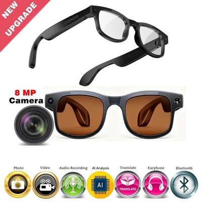 6K HD Smart Glasses: Bluetooth, AI Chat and 8MP Camera, Call & Control