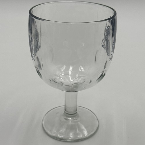 12oz Vintage Lite Beer Pedestal Thumbprint Heavy Goblet Glass Chalice Fast Ship - Picture 2 of 7