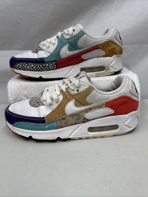 Nike Air Max 90 SE Safari Mix White Curry DH5075-100 Women's 7.5