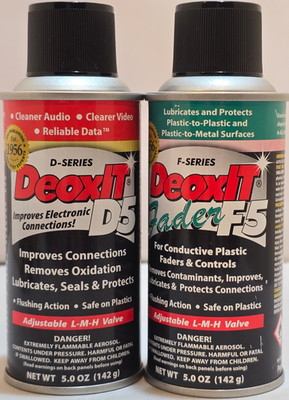 Caig DeoxIT  D5S & F5S Cans 142g 5% solution spray w/LMH valve