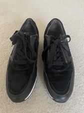 GABOR COMFORT WIDE FIT BLACK LADIES TRAINERS SIZE 5.5H