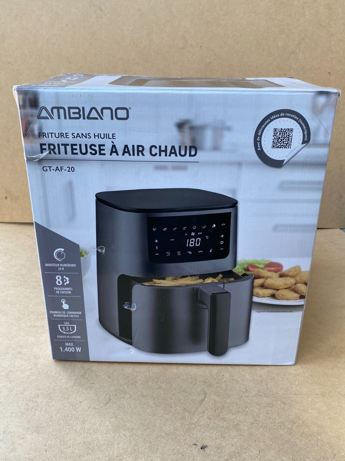 friteuse air chaud ambiano – vue détaillée