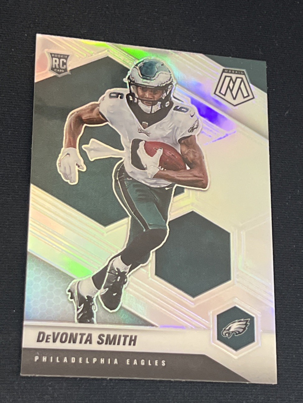 2021 Panini Mosaic Rookies Silver Prizm Devonta Smith #305 Rookie RC Eagles SSP