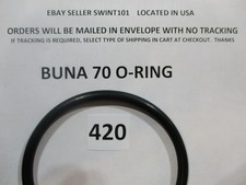 420 O-ring 3-7/8" ID x 4-3/8" OD x 1/4" thick. Buna-70. Quan 1.
