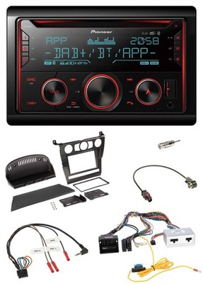 Pioneer 2DIN DAB Lenkrad Bluetooth USB CD Autoradio für BMW 5er 2007 E60 ohne iD