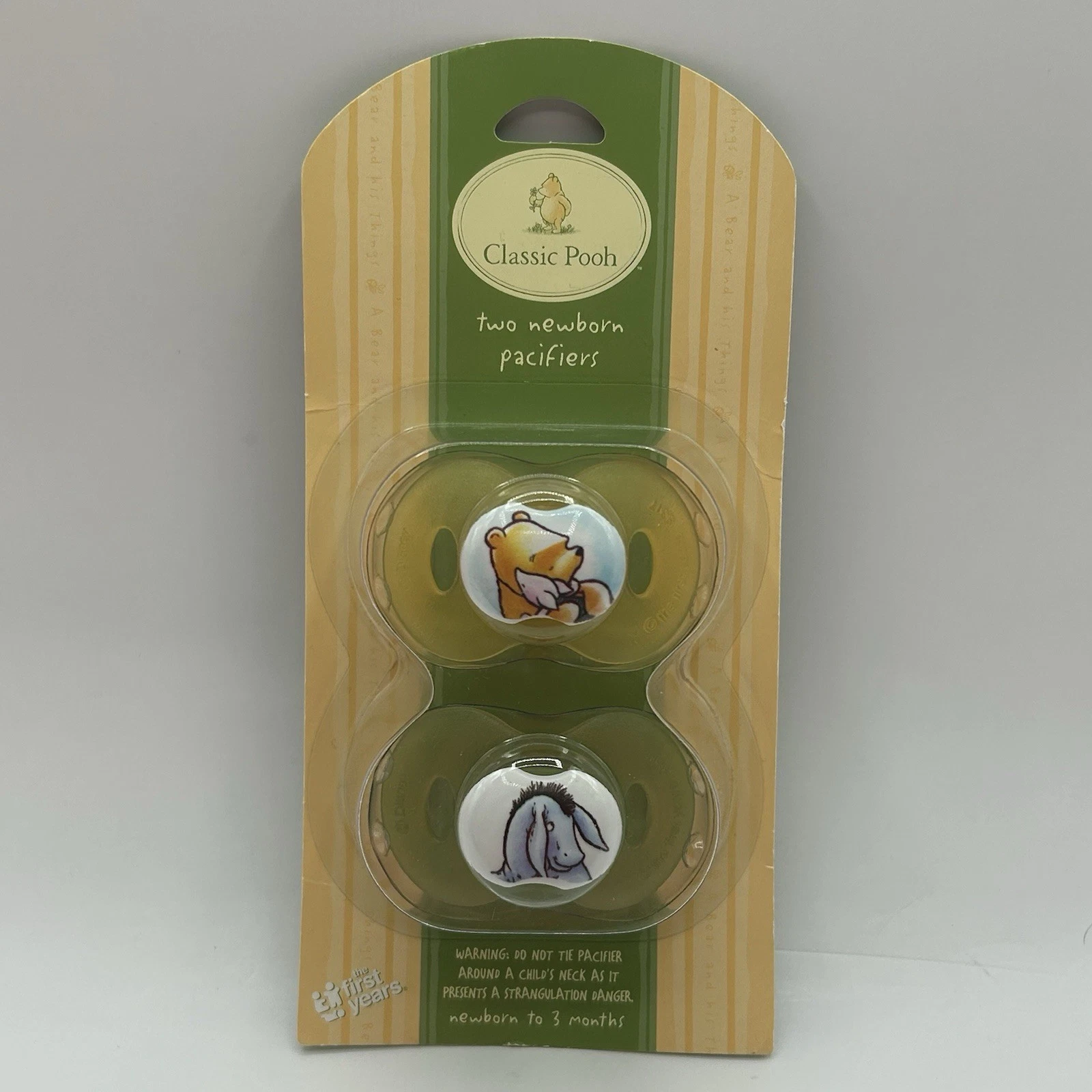Disney Classic Pooh 2 Pacifiers Newborn- 3 Months Latex New in Package 2003
Opens in a new window or