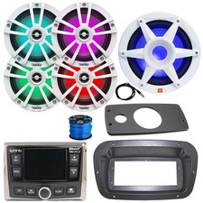 Infinity Radio,ANT,LED Sub, 4x 6.5" 225W LED White Speaker,Adapter, Spa Bezel