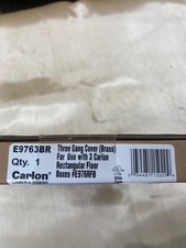 Carlon E9763BR 3 Gang Solid Brass Floor Box Cover