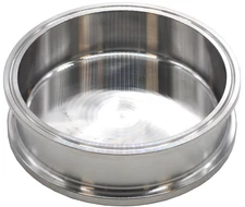 HFS(R)6" Sanitary Tri Clamp Plate 2" Height Bottom Weld Base Stainless Steel 304