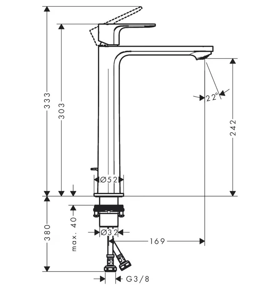 Hansgrohe 72581000 Miscelatore Lavabo Monocomando Cromo Rubinetto Bagno ⭐️Nuovo - Immagine 2 di 4