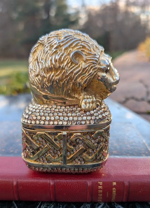 Винтажный 1960-х Judith Leiber лев Minaudiere застежки сумочки с РЕДКАЯ по всему кристаллы - Изображение 3 из 4