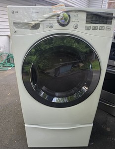 LG TrueSteam Front-Load Electric Dryer w/ Steam, Sensor Dry & Display, White