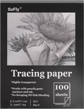 Tracing Paper 8.5X11 Inch, 100 Sheets Transparent Vellum Paper for Tracing Pads,