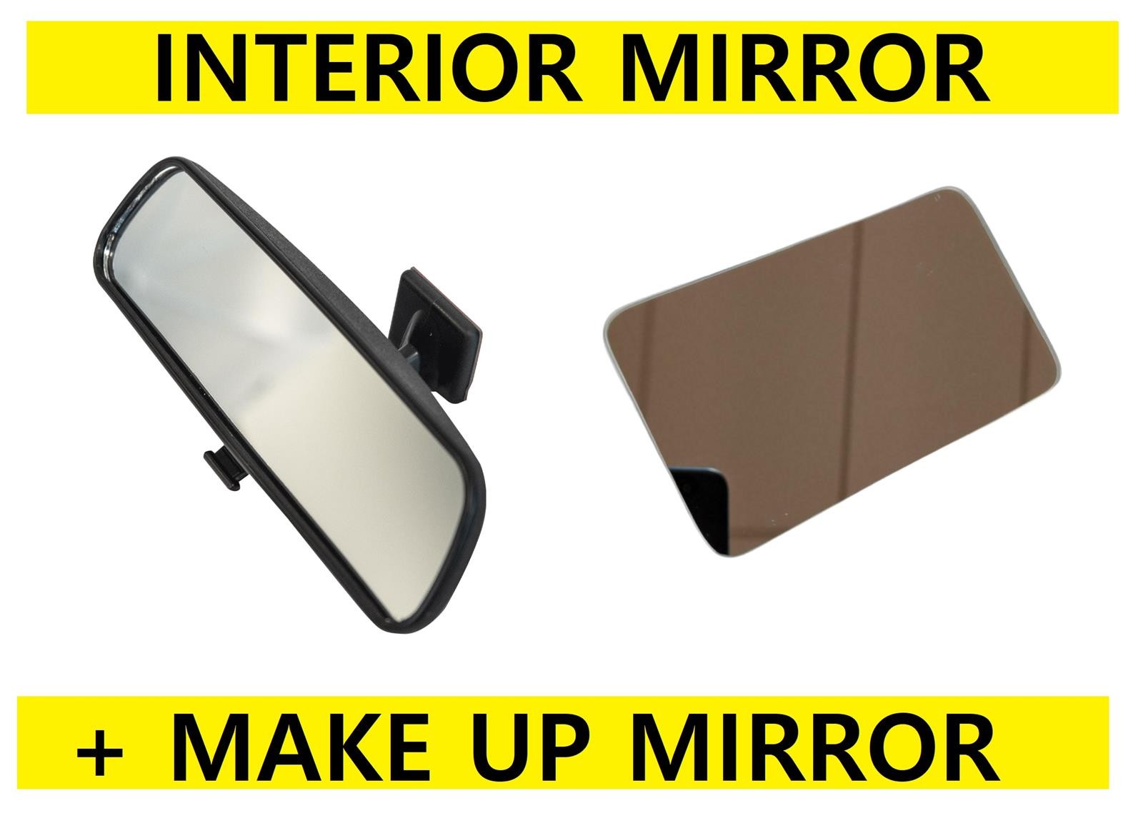 Simply Rear View Universal Car Interior Large Stick Dipping Mirror Vanity Glass