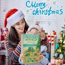 Sea Glass Christmas Tree Advent Calendar, 24 Days Christmas Countdown Calendar