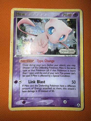 Pokemon 10/92 Vintage Mew Legend Maker Stamp