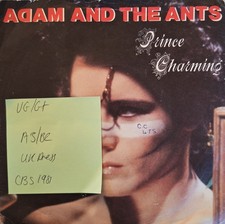 Adam And The Ants Prince Charming Vinyl Record 7" VG/G+ A1408 1981
