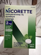 Nicorette Nicotine Lozenge 2 mg ; Mint Flavor ; 72 Lozenges Count BB 01/27