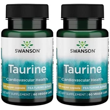 Swanson Amino Acid Ajipure Taurine Pharmaceutical Grade 500 Milligrams 60 Veg