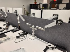 NEW HumanScale Dual Monitor Arms with M2.1 Powered Base
