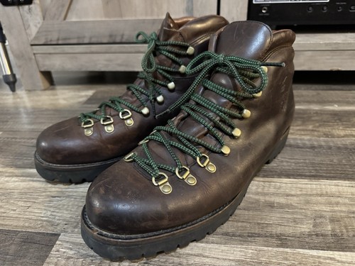Vintage Polo Ralph Lauren Mens 11D Acworth Oiled Calf Leather Hiking Boots BROWN - Picture 6 of 14