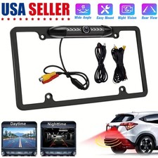 US License Plate Metal Frame Rear View Backup Camera CMOS HD LED Night Vision