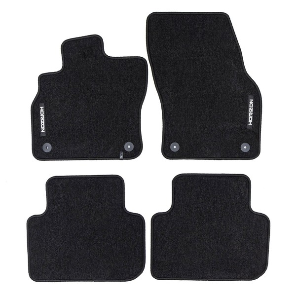 Velours FußMatten FüR Audi Q3 II 2018-2025 Autoteppich Automatten Schwarz 4 Tlg-image