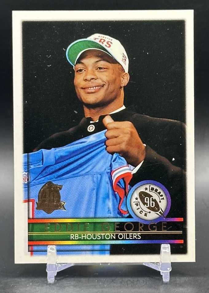 Eddie George #435 Football Cards 1996 Topps trading card — raw and PSA graded price guide