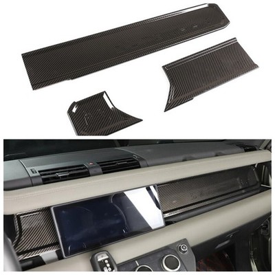 ABS Carbon Fiber Dashboard Wordmark Panel Cover For LR Defender 90 110 2020-2022