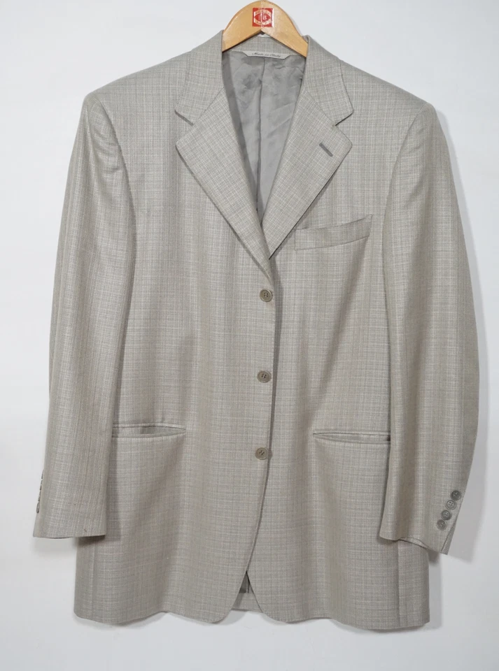 Canali Italy Herren Luxus Sakko Jacket Gr. 48 R Wolle-Seide grau AL 23320/00 - Bild 1 von 4