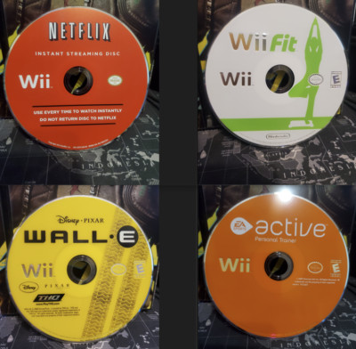 Netflix Instant Streaming Disc + Game Bundle Wall-E Wii Fit EA Active FREE SHIP