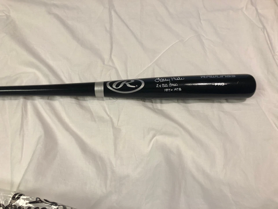 Larry Hisle Twins Autografiado Firmado Big Stick Bat 2x All Star 1977-1978 Twins Foto 3 de 3