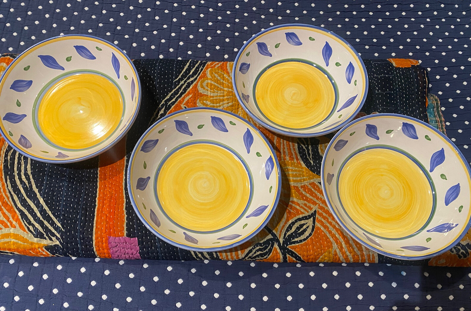WILLIAMS SONOMA ☆ Tournesol (Portugal) 81/2" Pasta / Soup Bowls ☆ Set