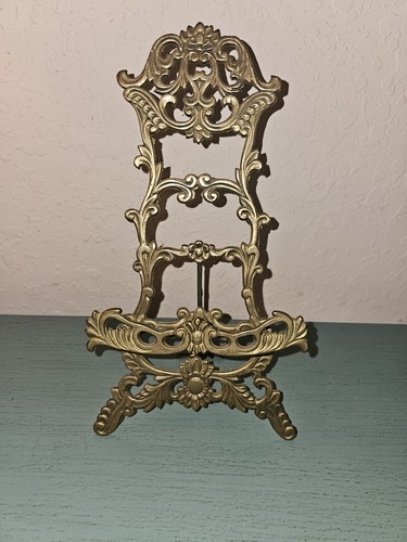 Vintage Barock Messing Tischaufsteller Staffelei - Top