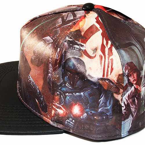 Star Wars sublimierter All-Over-Druck PU Kunstledermütze Charakter flache Rechnung Kappe - Bild 5 von 7