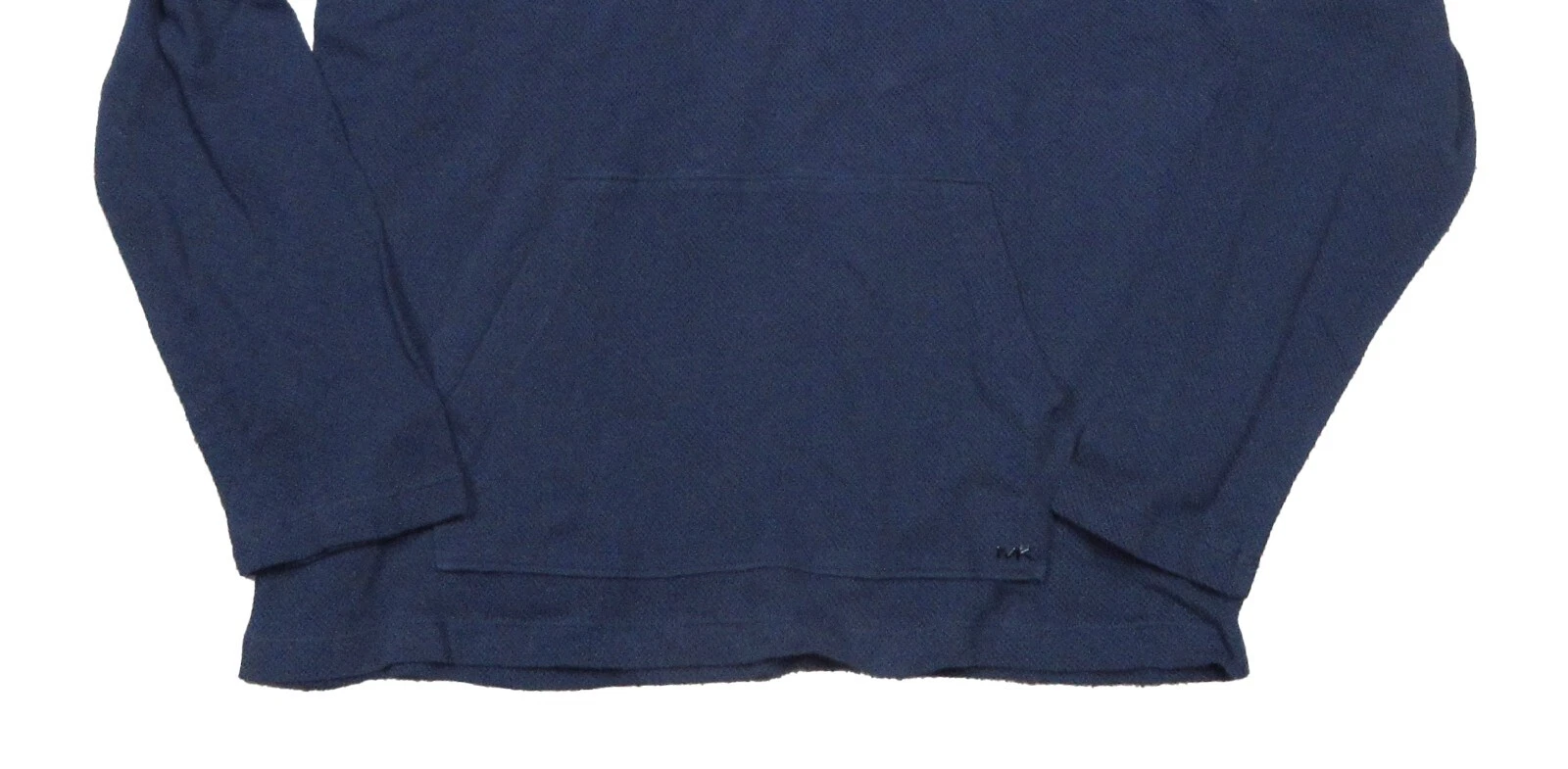 MICHAEL KORS Felpa con cappuccio Henley Kors uomo mezzanotte blu navy waffle $125