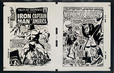 Production Art TALES OF SUSPENSE #77 cover & splash, GENE COLAN, Adam Austin art