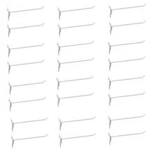 12 Pcs 10'' White Slatwall Hook Hooks Retail Display Wire Metal Hanger