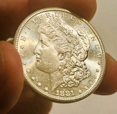 1881-S Morgan Silver Dollar UNC-BU Frosty White Gem Coin