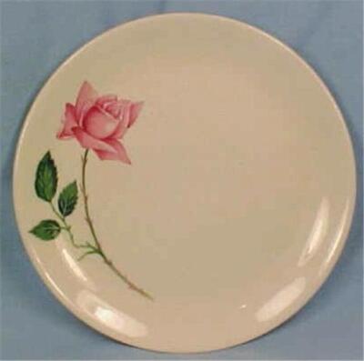 2 Bermuda Rose Bread Plates Canonsburg Pottery Vintage Retro Mid Century Modern