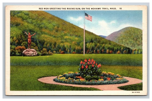 Vintage Postcard Massachusetts, Greeting The Rising Sun On The Mohawk ...